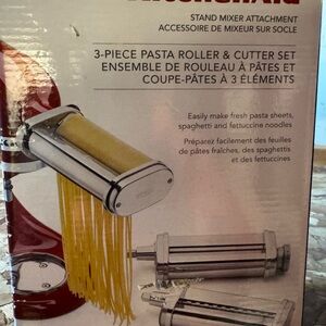 KitchenAid Stainless Steel Pasta Roller & Cutter Set - Silver